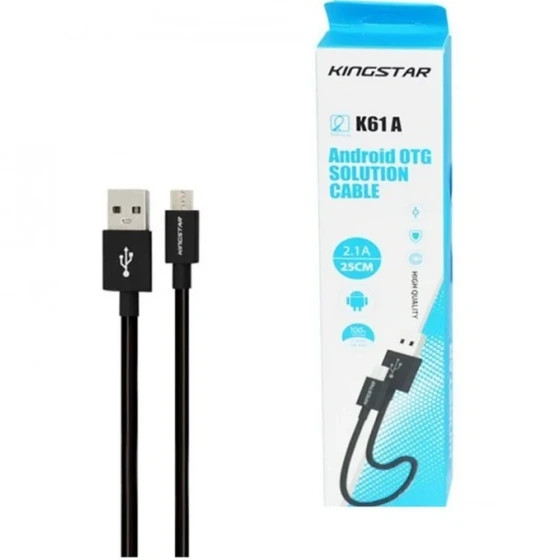 ابل تبدیل USB به micro کینگ استار (King Star) مدل K61 A طول 0.25 متر