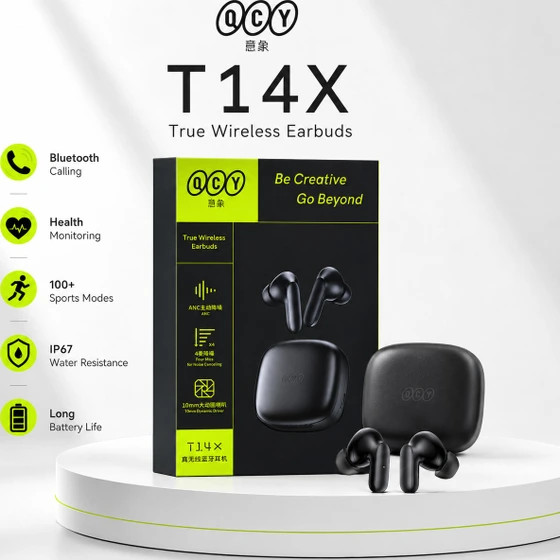 هندزفری بی سیم QCY T14 | طراحی ارگونومیک، صدای شفاف و بلوتوث 5.1