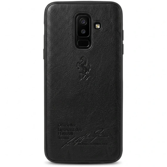 کاور گوشی مدل پشت چرم مناسب برای گوشی موبایل سامسونگ GALAXY A6 PLUSعمده مناسب موبایل فروشی ها رنگ مشکی